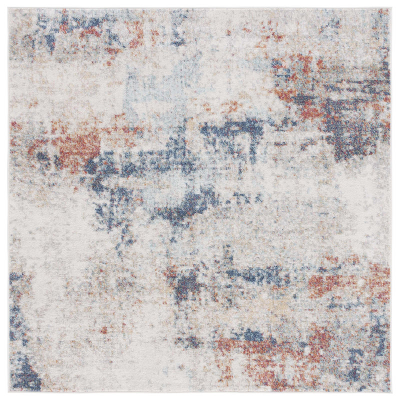Phoenix 500 Performance Abstract Rug, Square 6'7"