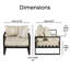 Chaise avec accoudoirs d'extérieur Serta Catalina