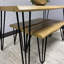 Arizona Dining Table and 2 Benches Set-668828557