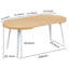 Table extensible, table à manger, table de bureau, table basse, pieds en métal, plateau en panneau de fibres à densité moyenne, 100/140 / 180x100x75cm-114197579-114197582