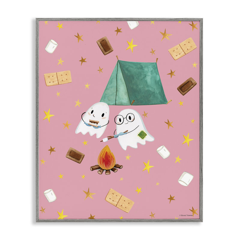 Ghost Roast Marshmallows, giclée encadrée, design par Rachel Nieman, H 14 po x l 11 po, Estampe numérique Farmhouse