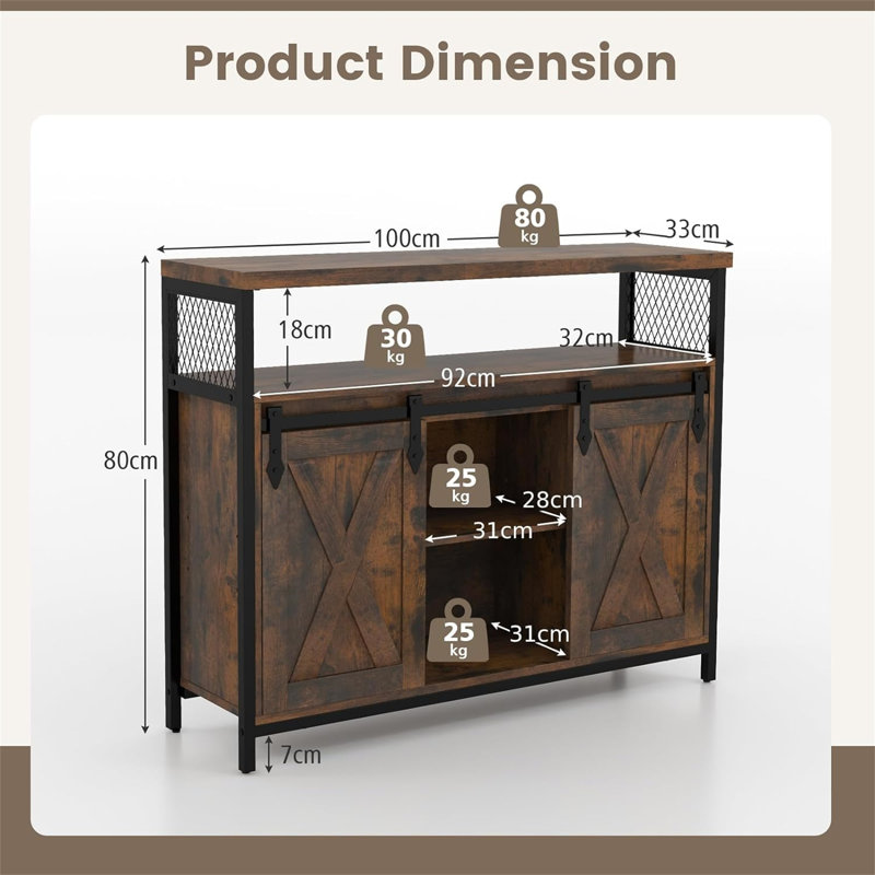Alireza 100cm Sideboard