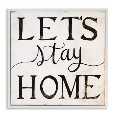 Vintage Let's Stay Home Giclee Art by Cindy Jacobs