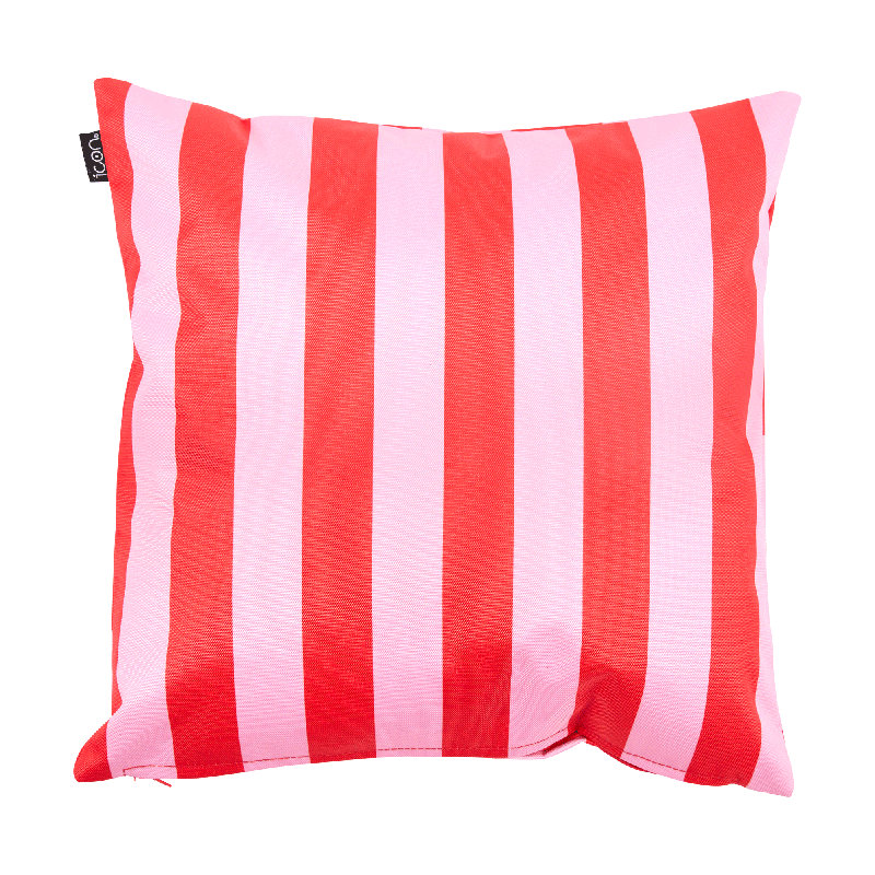 Checkerboard & Stripe Indoor-Outdoor Cushions, Pink Striped