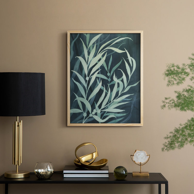 Deep Blue Forest I, reproduction encadrée - bois massif, Naturel, H 11 po x l 9 po