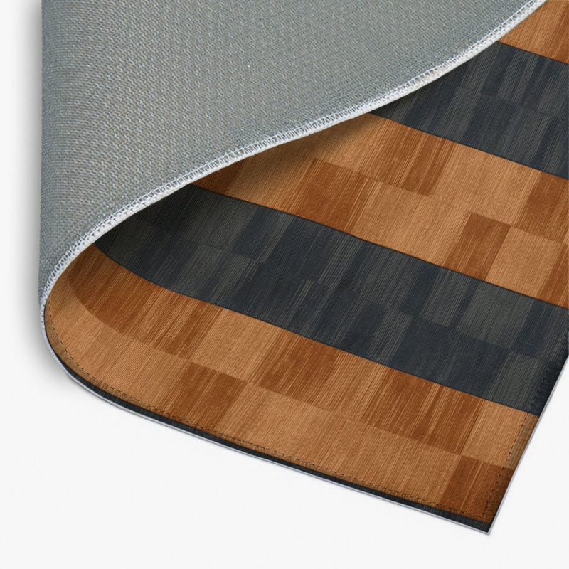 Tapis d'intérieur et d'extérieur à carreaux gris, Rectangulaire 2 pi x 3 pi