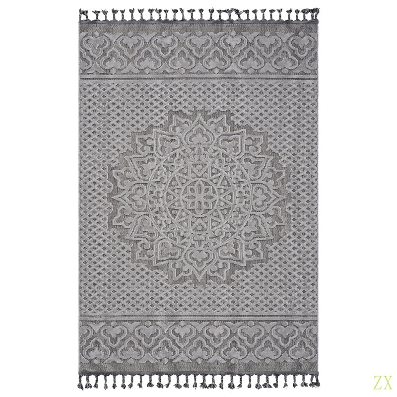 8X10 / Medallion Indoor / Outdoor Area Rug Stain Resistant, Non-Shedding, Friendly For Living Room, Bedroom, Dining Room And High-Traffic Areas