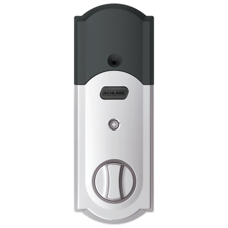 Single Cylinder Keyless Electronic Deadbolt, Bright Chrome