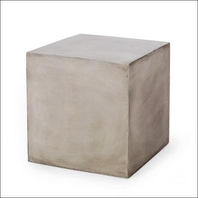 Durable MGO Outdoor Side Table In Light Grey, Perfect For Patio And Backyard Decor With Minimalist Design