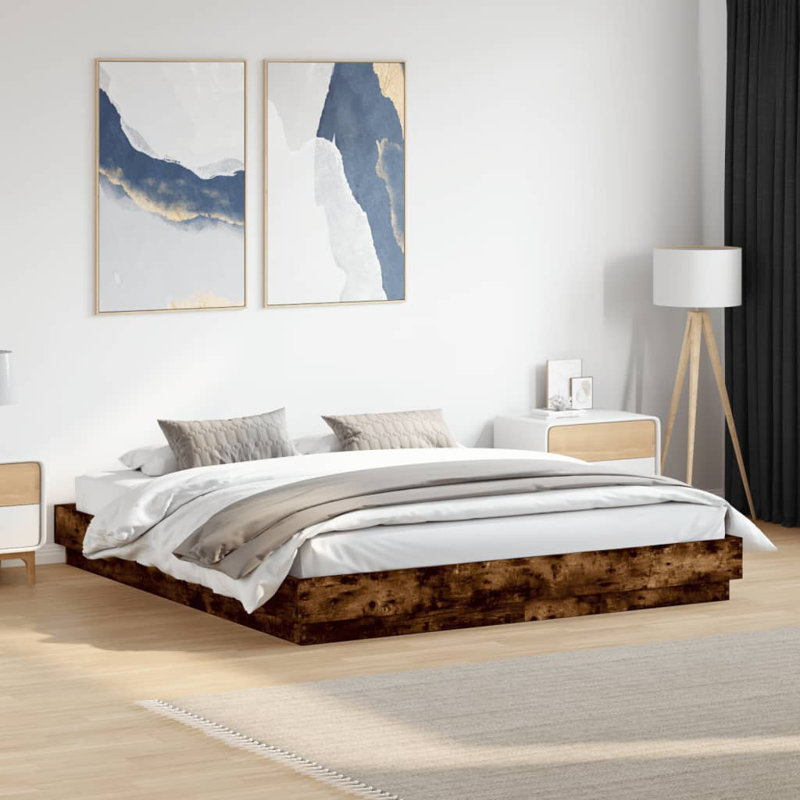 Middleport Bed, Smoked Oak, UK Small Single - 75 x 190 cm