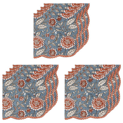 Ensemble de 12 serviettes de table Dahlia
