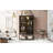 67.25'' Tall Iron Display Cabinet With Glass Door And LED Lights Steel Curio Cabinet For Collectibles Figures Trophies 3-Sided Glass Display Case For Home Office Study Room Stores Playroom-1375453921