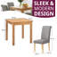 4 - Person Solid Oak Dining Set