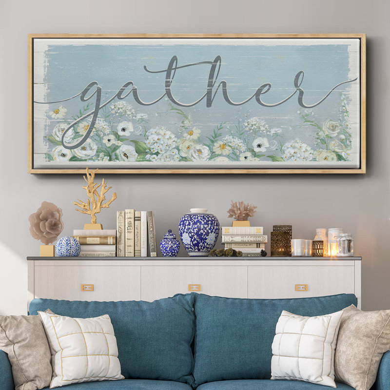 «Gather Garden», toile encadrée, H 24 po x l 60 po