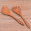 Ensemble de 2 assiettes à salade en bois de teck Arminta Serenade