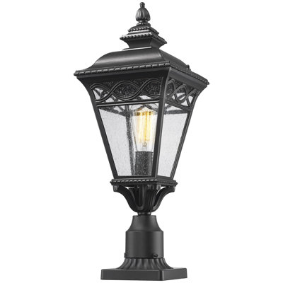 22inch Post Lights Outdoor Lamp Post Light Fixture, Large Post Lights Aluminum With Seeded Glass