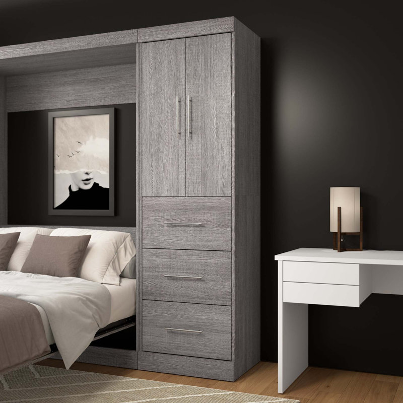 Tour pour garde-robe l 25 po Tymiesha, Gris écorce