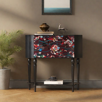 Buffet 33,5 po à deux tiroirs de style rétro