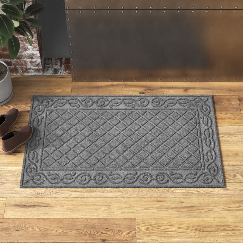 Paillasson intérieur 23 po x 35 po WaterHog Tristan, H 0,37 po x l 35 po x P 23 po, Gris moyen