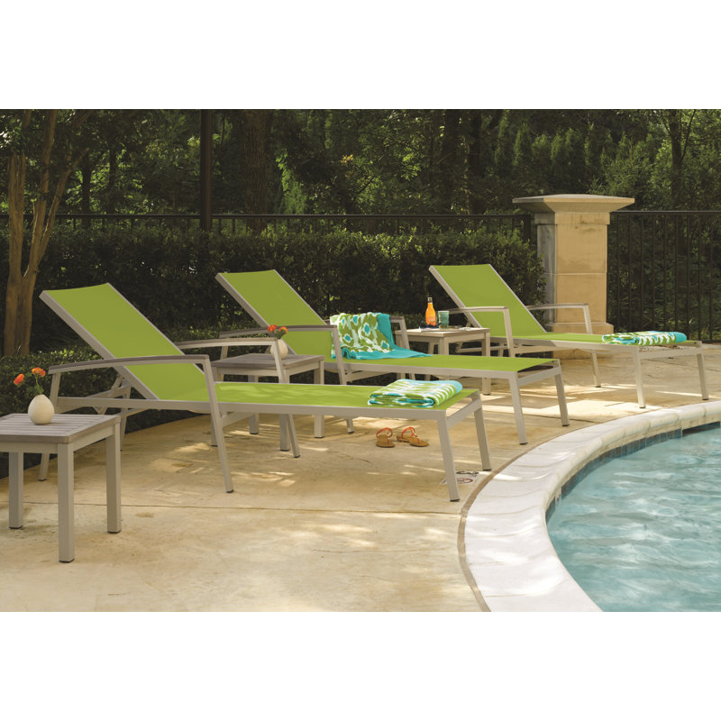Travira Outdoor Chaise Lounge, Go Green, Tekwood Vintage, Flint