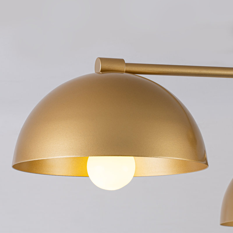 4-Light Dimmable Linear Sputnik Semi-Flush Mount