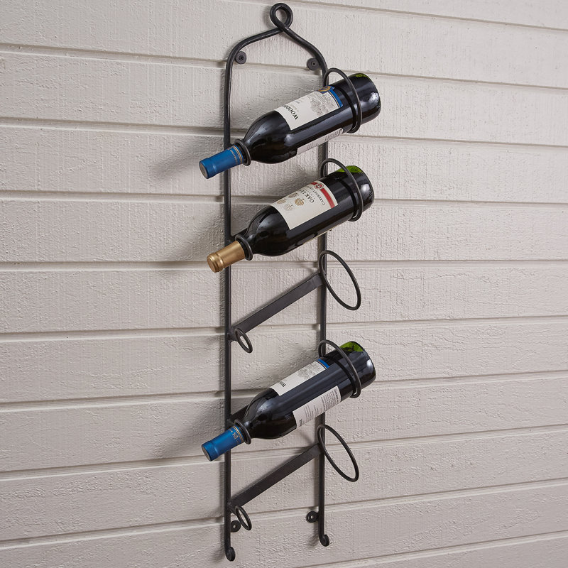 Forged Iron Hanging Bottle Rack