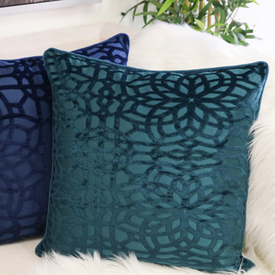Damask Velvet Throw Pillow