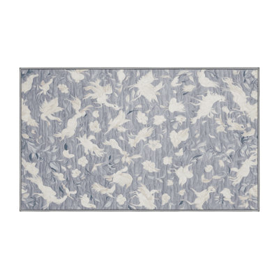 Tapis gris lavable à la machine