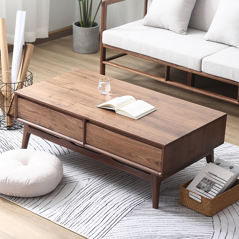 Black walnut solid wood end table