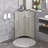 Triangle Bathroom Storage Cabinet With Adjustable Shelves, Freestanding Floor Cabinet-1612756246