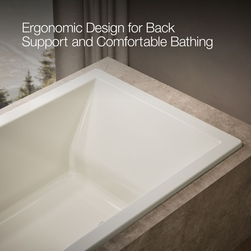 Underscore® 72" x 42" Soaking Bathtub, Biscuit