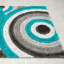 Tapis turquoise à motif géométrique Koo-1938367264