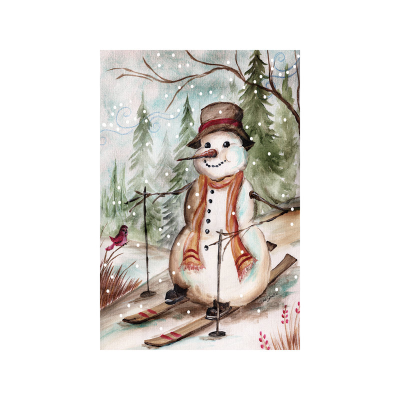 Country Snowman IV - Wrapped Canvas Print, 101.6 cm H x 66.04 cm W x 1.91 cm D
