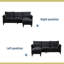 Canapé convertible en L avec repose-pieds et rangement-491038639
