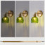 Lampe murale en laiton vert 1 lumière