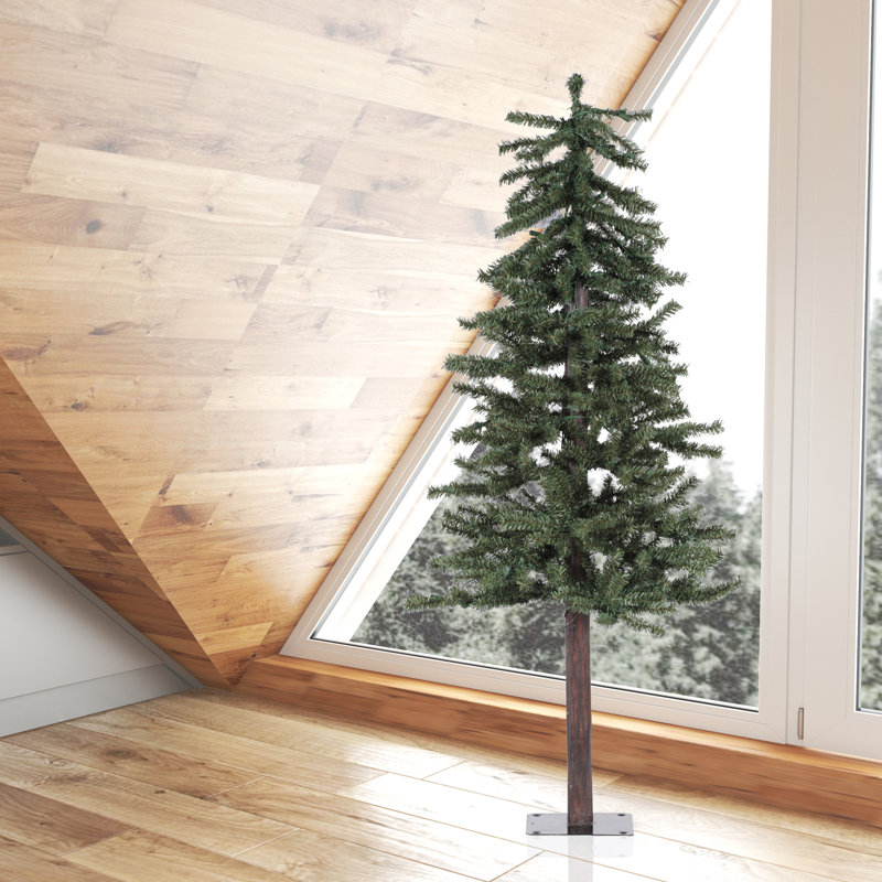 Natural Alpine Artificial Pine Christmas Tree, 5' H