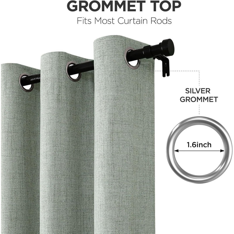 Blackout Curtain Panel Pair, Green