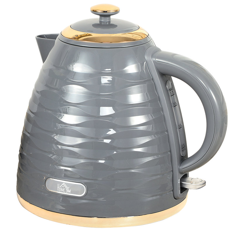 HOMCOM 1.7L Electric Tea Kettle, Grey
