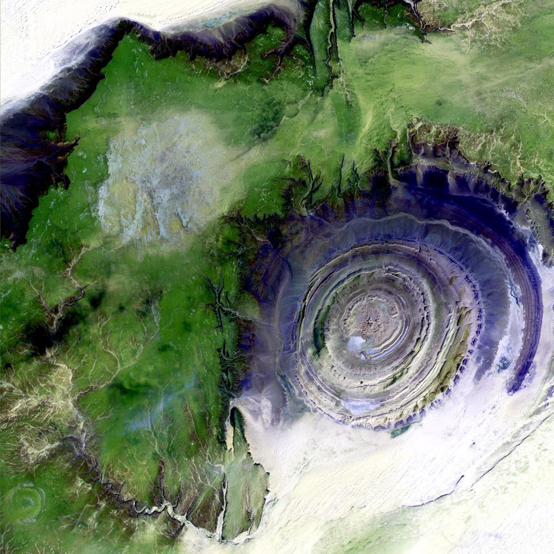 «Richat Structure», affiche brillante, H 24 po x l 24 po