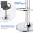Square Back With Armrest Adjustable 32.5" Counter Height Bar Stool-1727440363