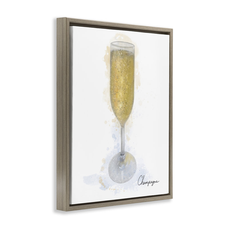 Cadre flottant champagne champagne, design par Matthew Piotrowicz, H 21 po x l 17 po, Cadre flottant orme Montalcino