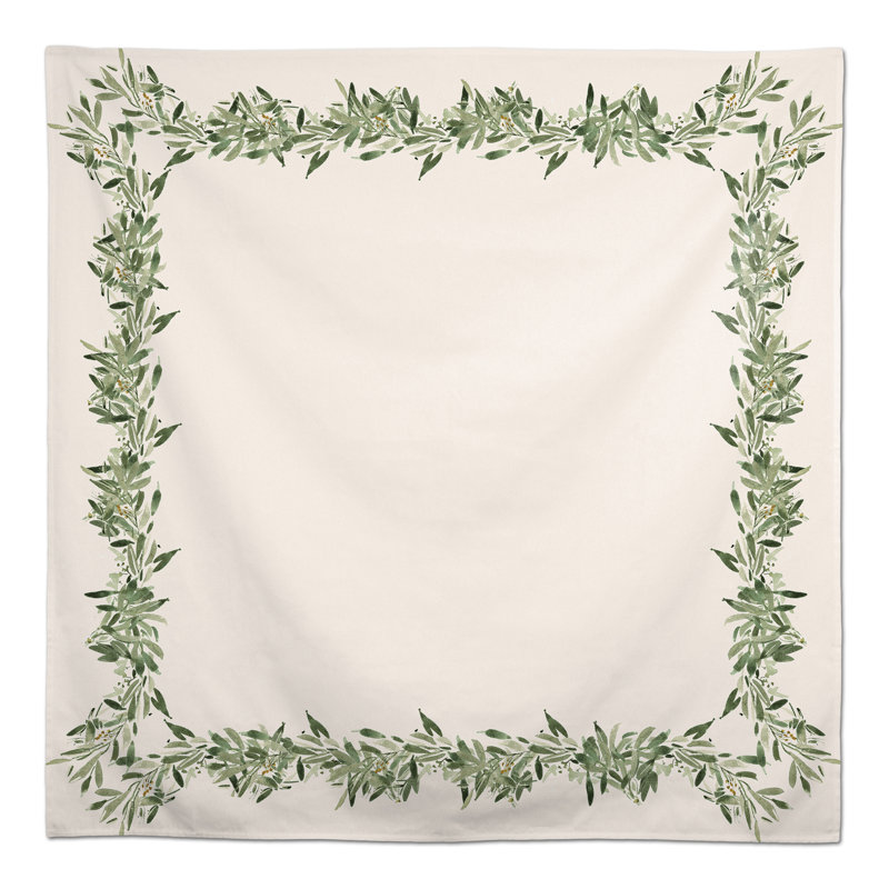 Floral Square Christmas Tablecloth