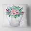 Carré, bouquets de fleurs dans un pot de fleurs rustique - coussin décoratif traditionnel-60159686