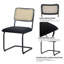 Chaise d'appoint à dossier noir Reatha