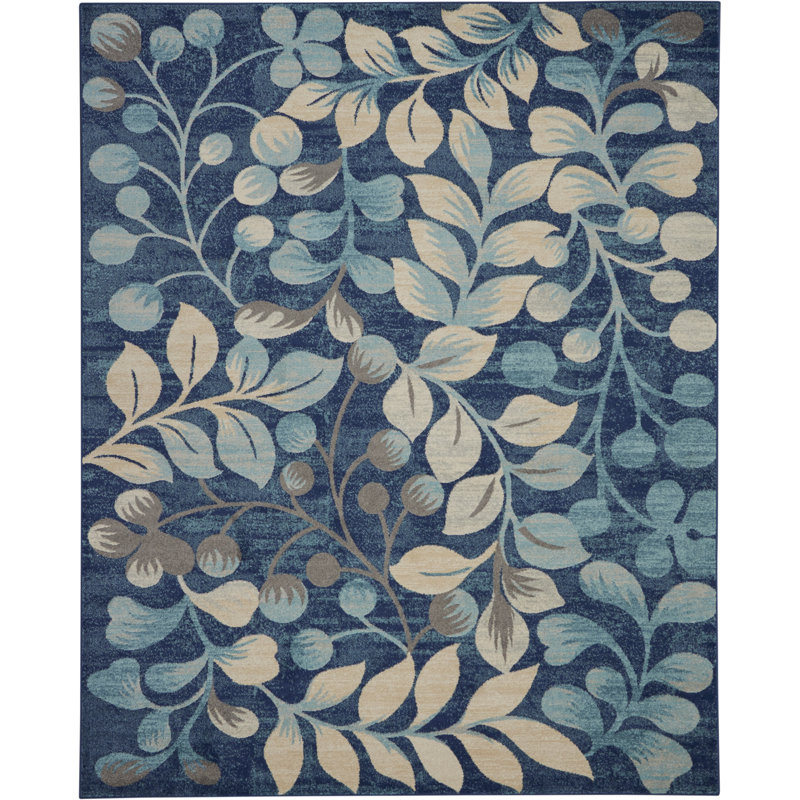 Floral Indoor Rug, Rectangle 8'10" x 11'10"