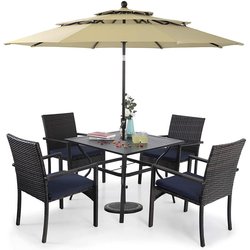4 - Person Patio Dining Set with , Cushions Included
