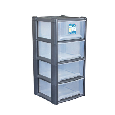 Plastic Stackable Desk Organiser with Drawers