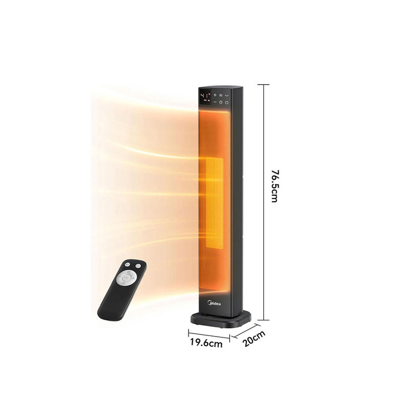 Living And Home 2000 Watt 6824 BTU Electric Tower Space Heater with Adjustable Thermostat and with Digital Display