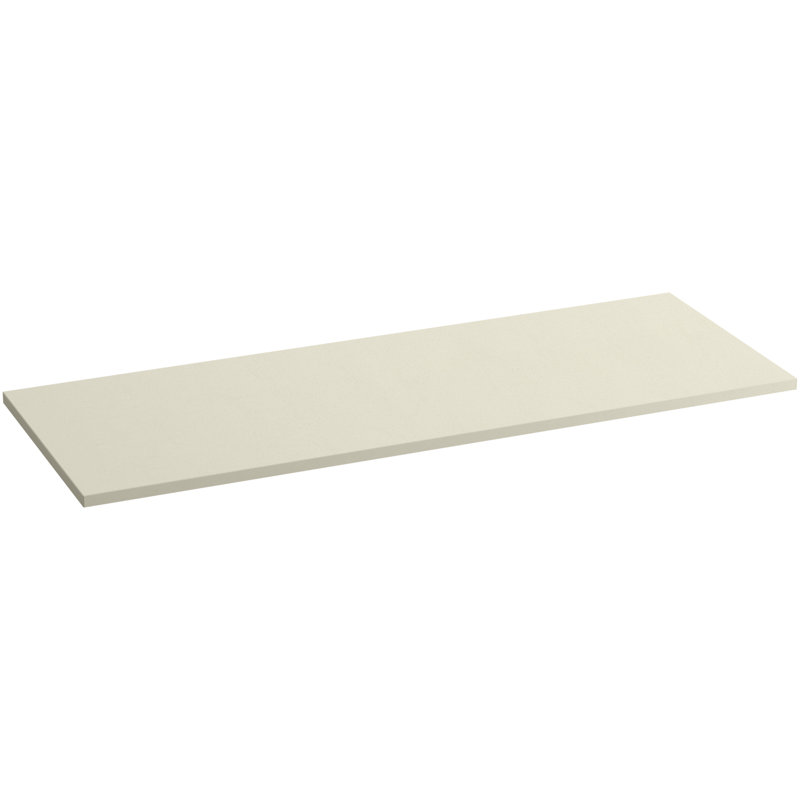 Solid/Expressions 61" Single Bathroom Vanity Top, Almond Expressions