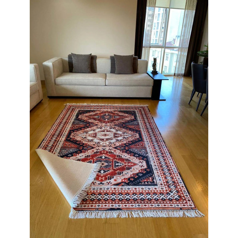 Tapis Lao avec envers antidérapant, Rectangle 5 pi 11 po x 6 pi 7 po